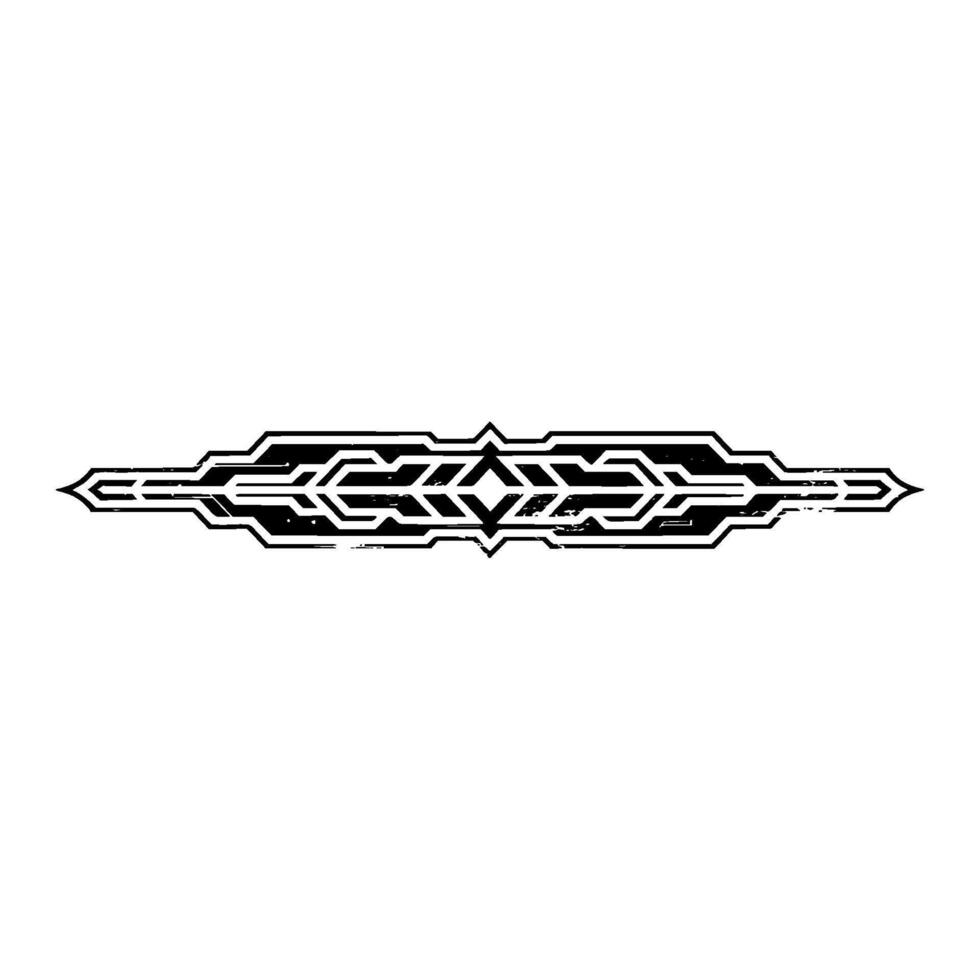 Grunge Tech Divider, Futuristic Element On White Background vector
