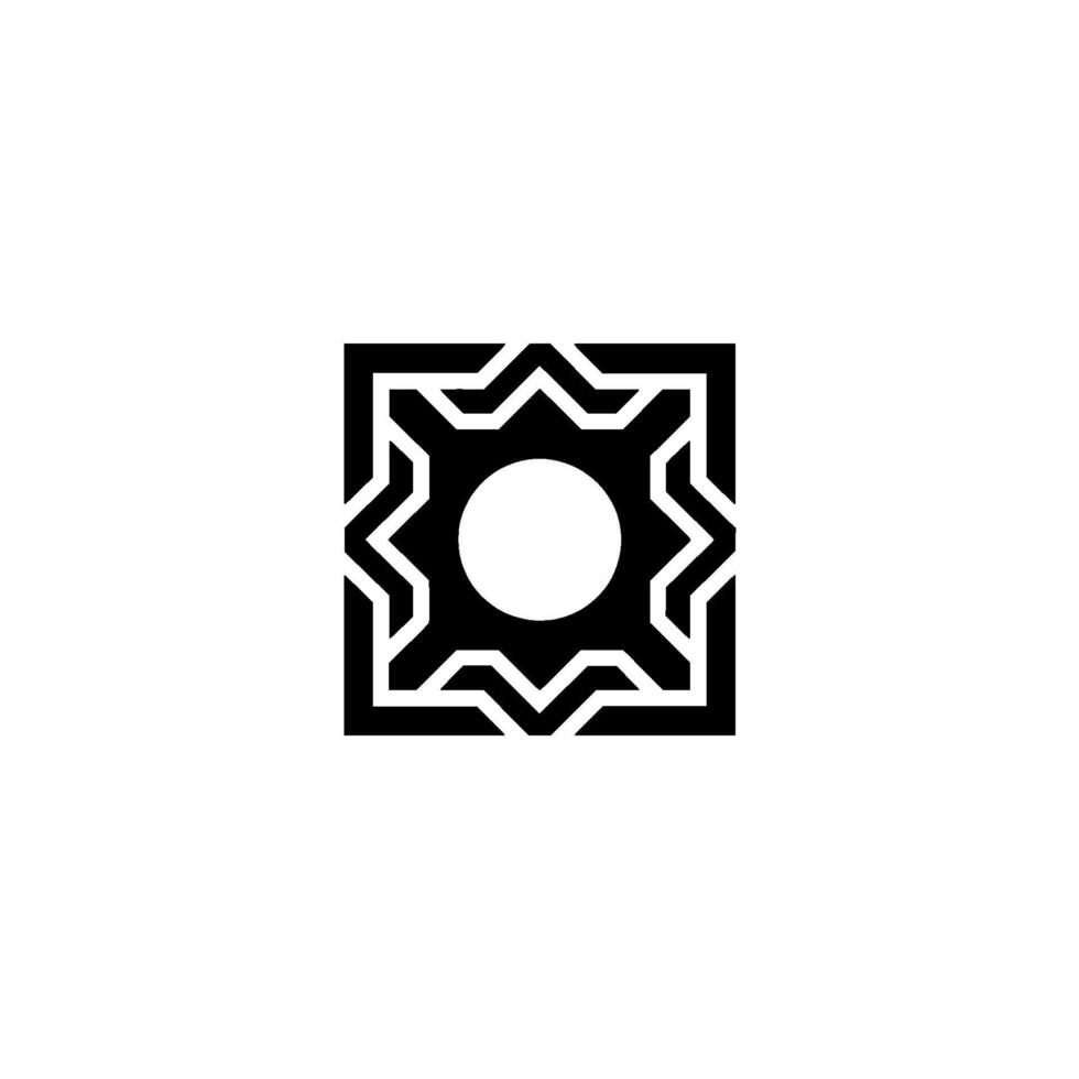 Geometric Pattern Black Star Symbol On Gray Background, Minimalist vector