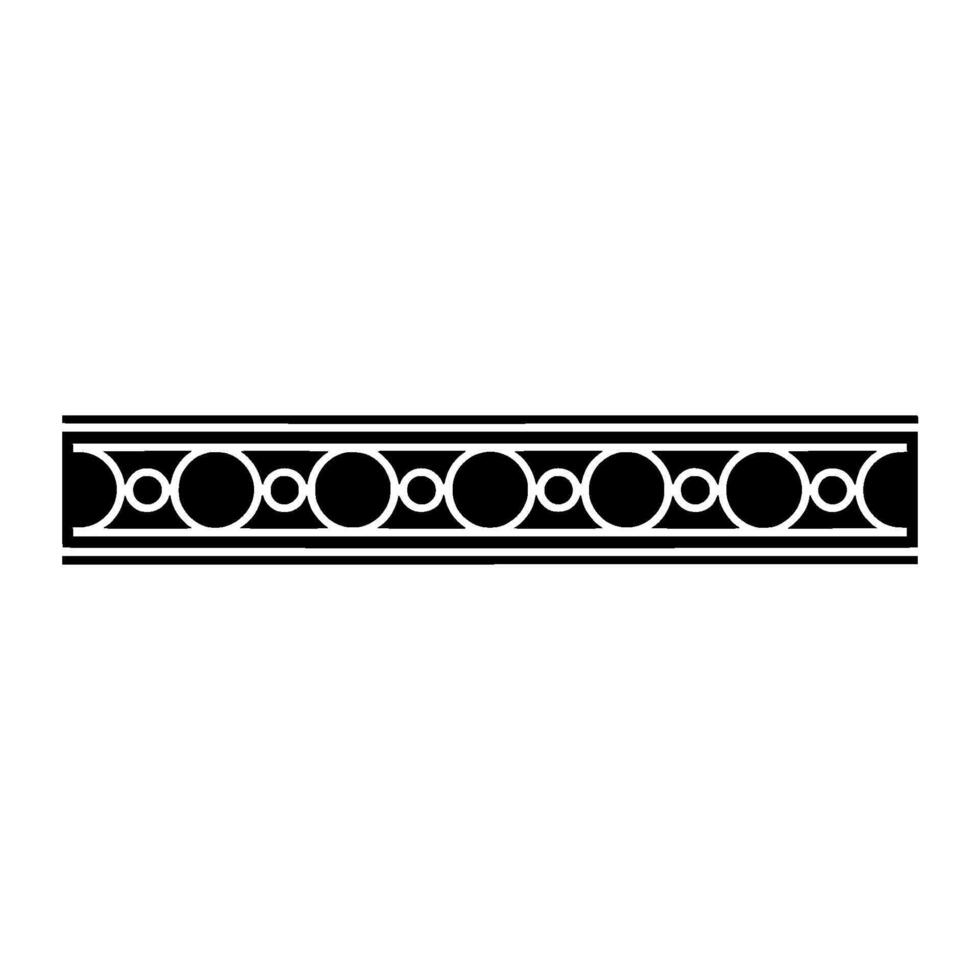 Geometric Black Circle Border On White Background vector