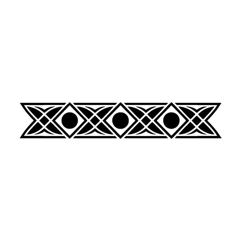 Geometric Border Element Abstract Pattern In Black And White vector