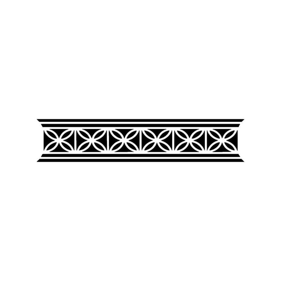 Geometric Black And White Pattern Border, Clean And Minimalist vector