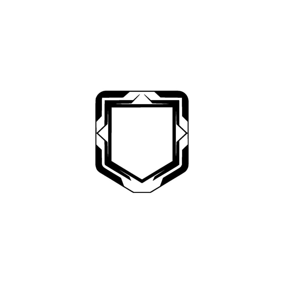 Minimalist Futuristic Shield On Gradient Background vector