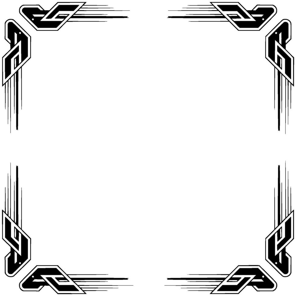 Art Deco Frame Geometric Ornament With Blank Space vector