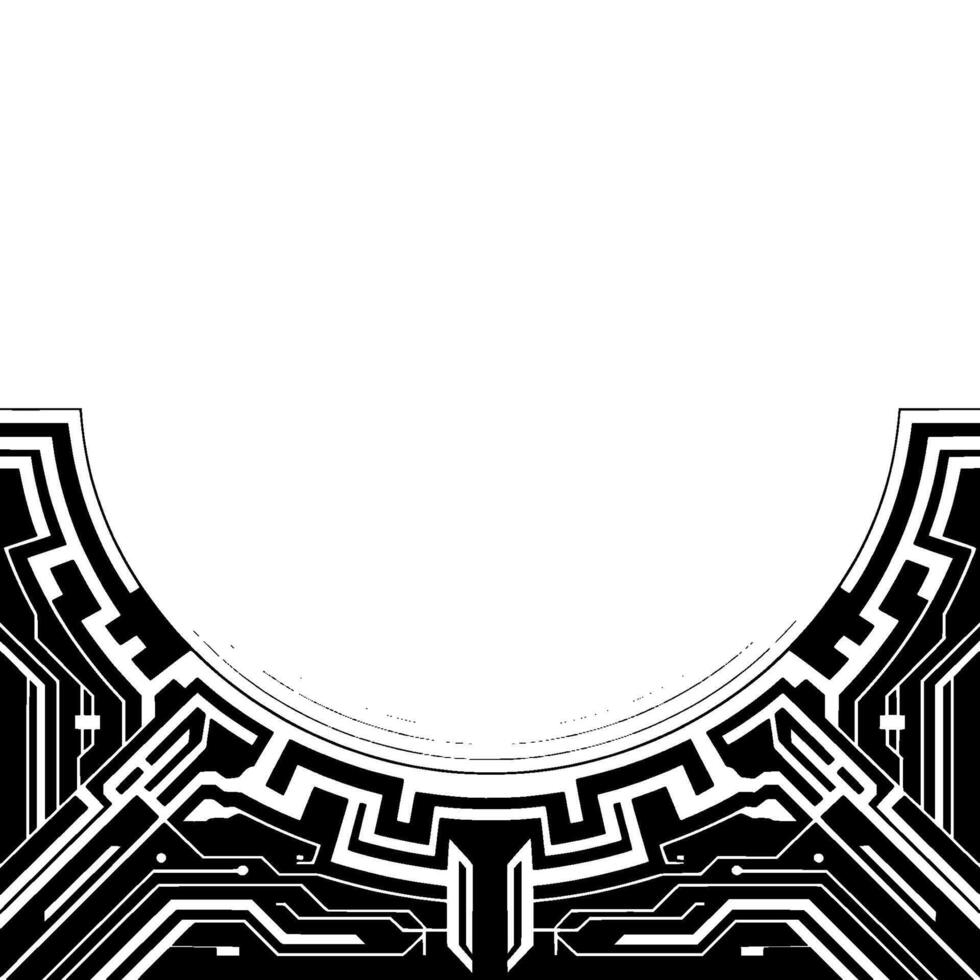 Futuristic Abstract Circuitry Pattern, Minimalist Tech Background vector