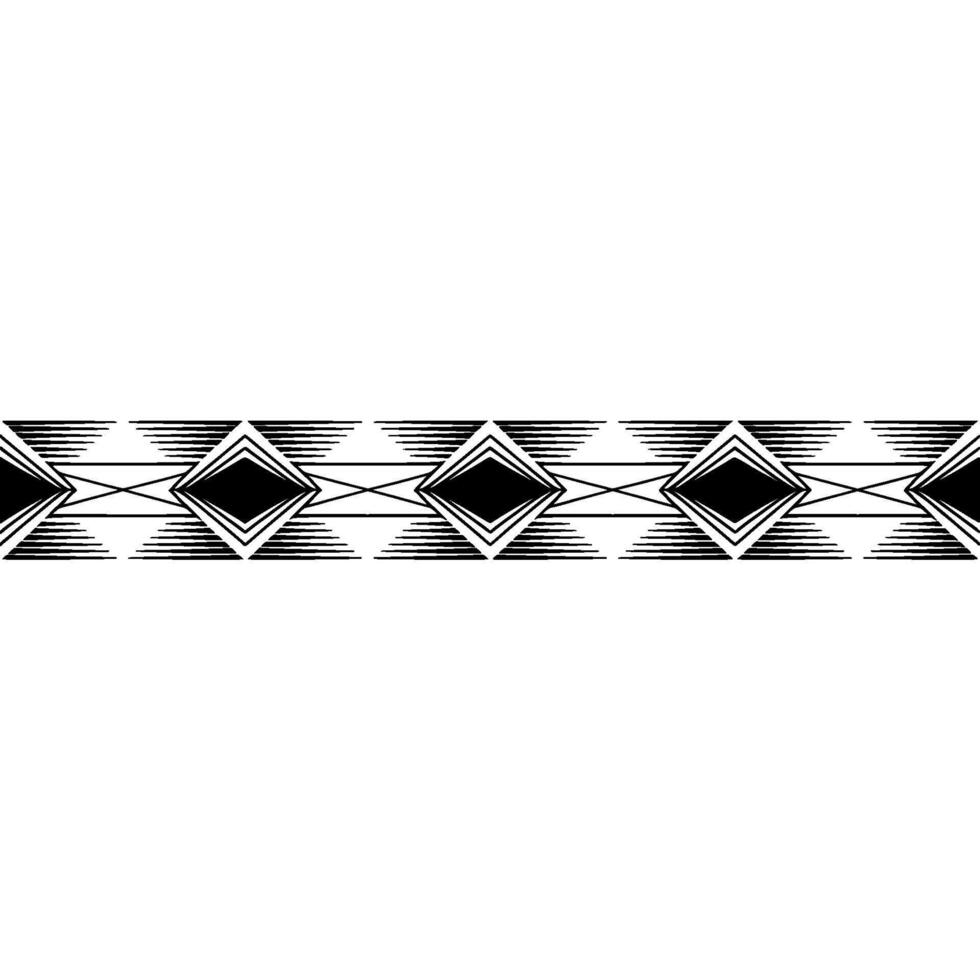 Geometric Border Minimalist Diamonds And Lines, Black White vector