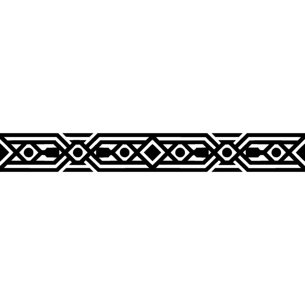 Geometric Patterned Border In Black And White On Gradient Background vector