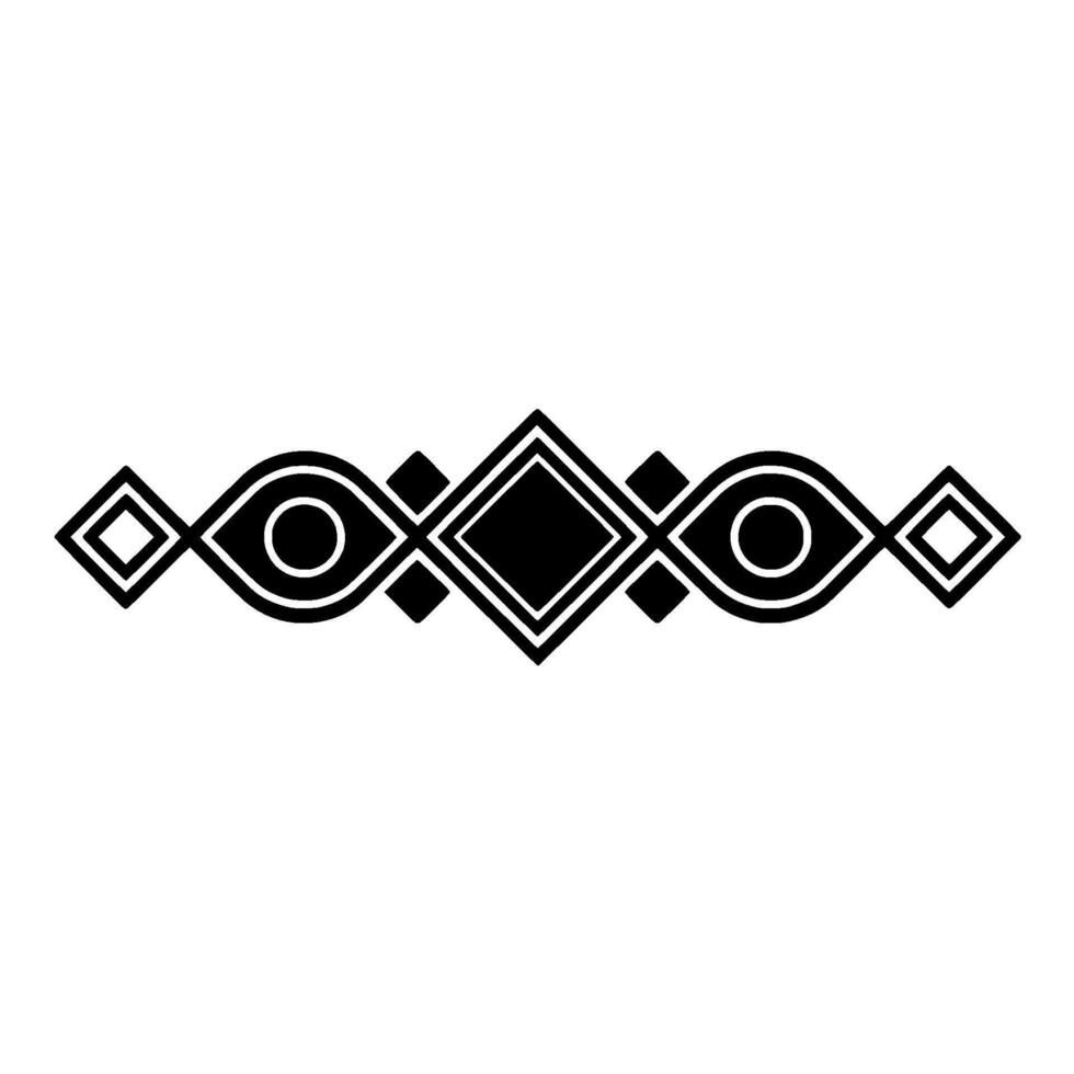 Geometric Black White Border, Abstract Ornamental Element vector