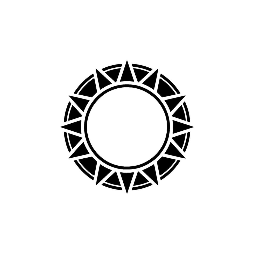 Minimalist Geometric Sun Black White, Simple Modern vector