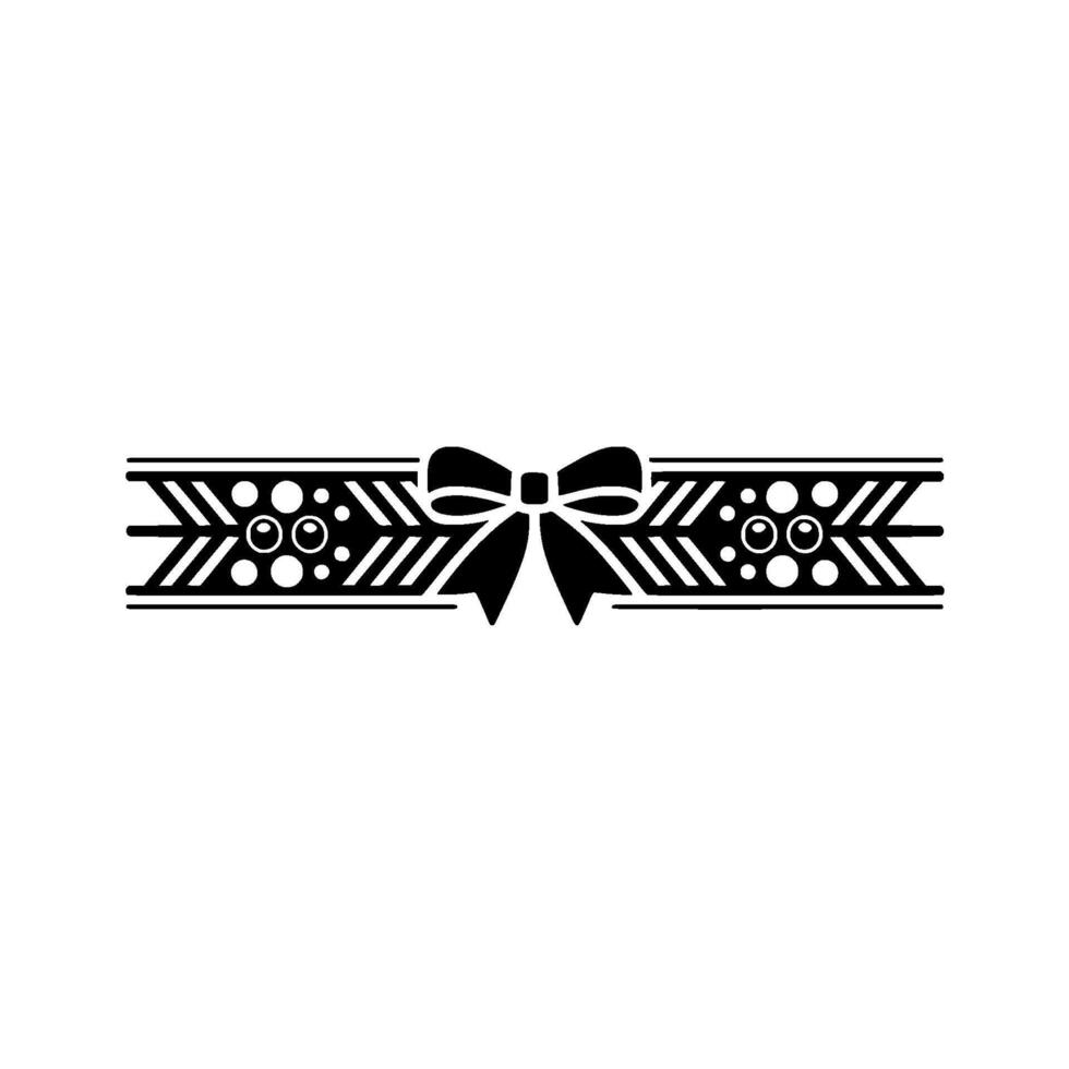Elegant Decorative Bow Arrow Motif, Minimalist vector