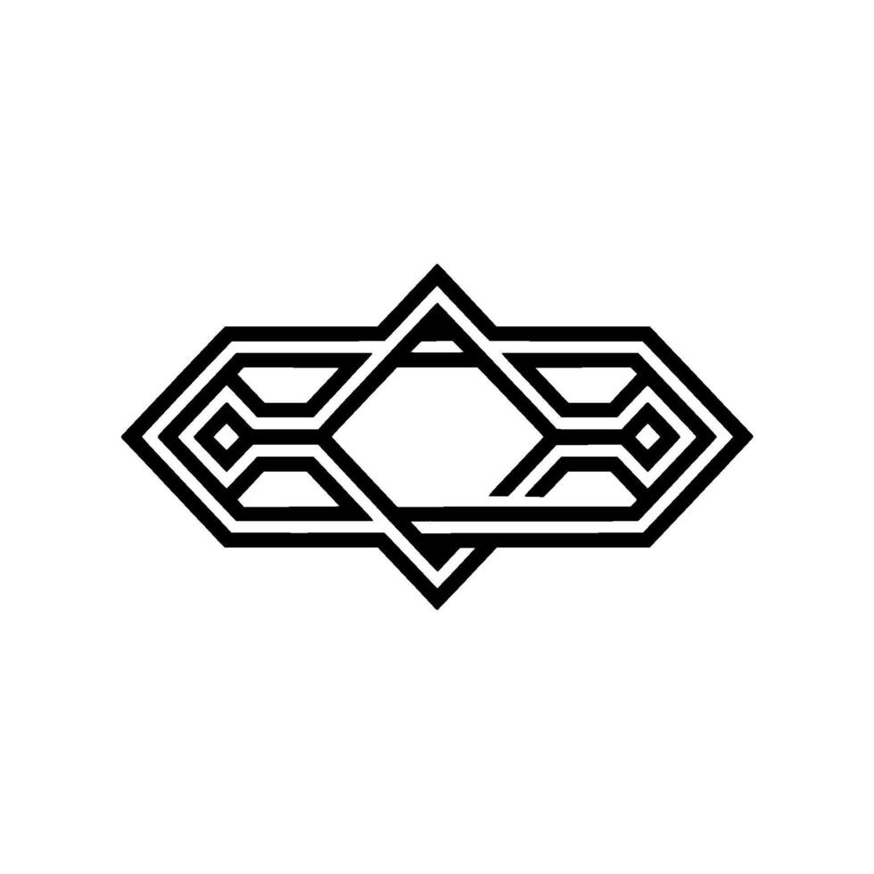Geometric Black And White, Abstract Symbol, Modern Minimalist Aesthetic vector
