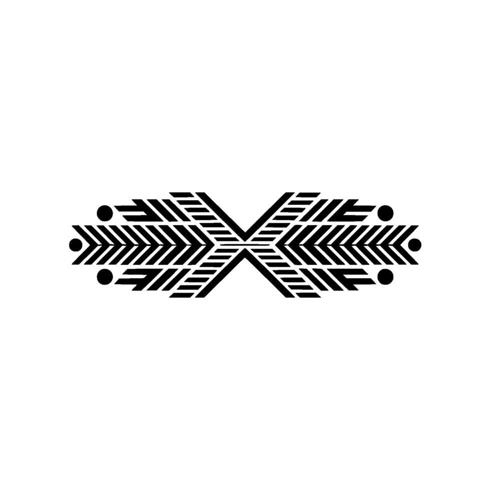 Geometric Xshape With Red Dots, Minimalist Aesthetic vector