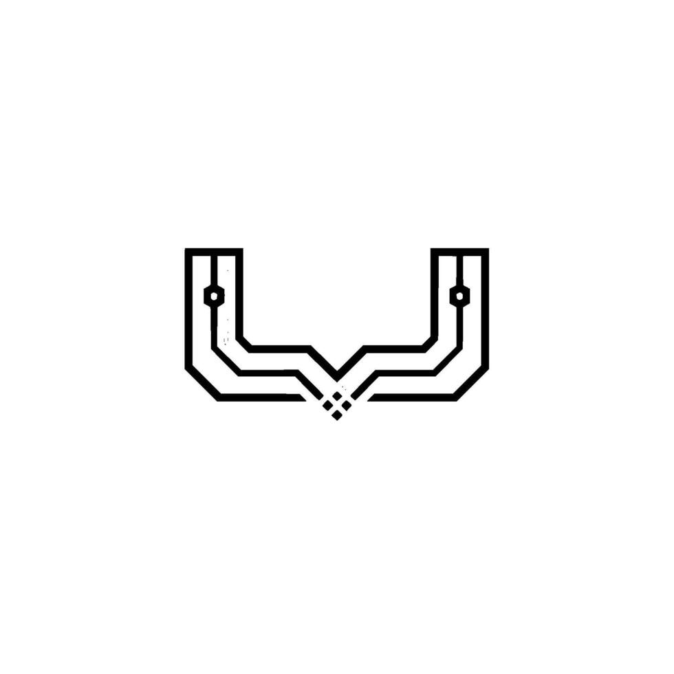 Abstract Circuit Board, Minimalist Technology Illustration vector