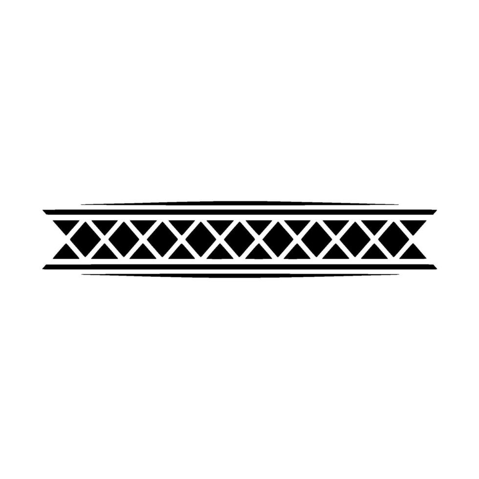 Geometric Diamond Pattern Border On White Background vector