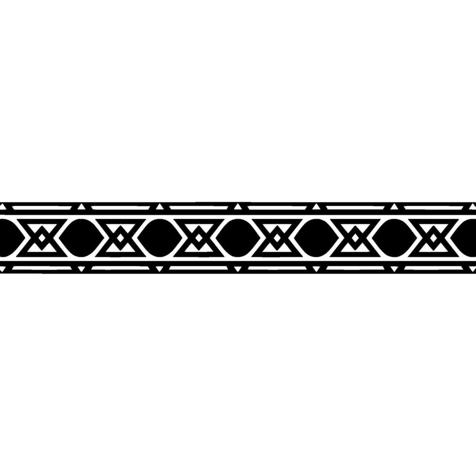 Black Geometric Border Pattern On Light Gradient Background vector