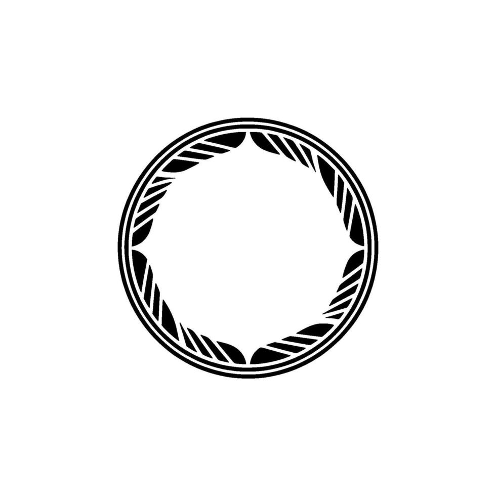 Minimalist Black Circular Frame On White Background vector