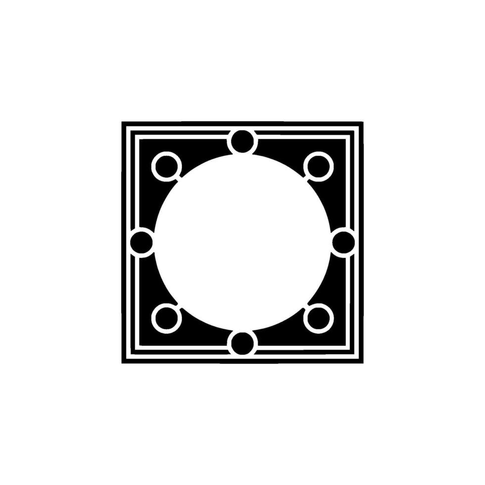 Abstract Geometric Ornament In Black White, Minimalist vector