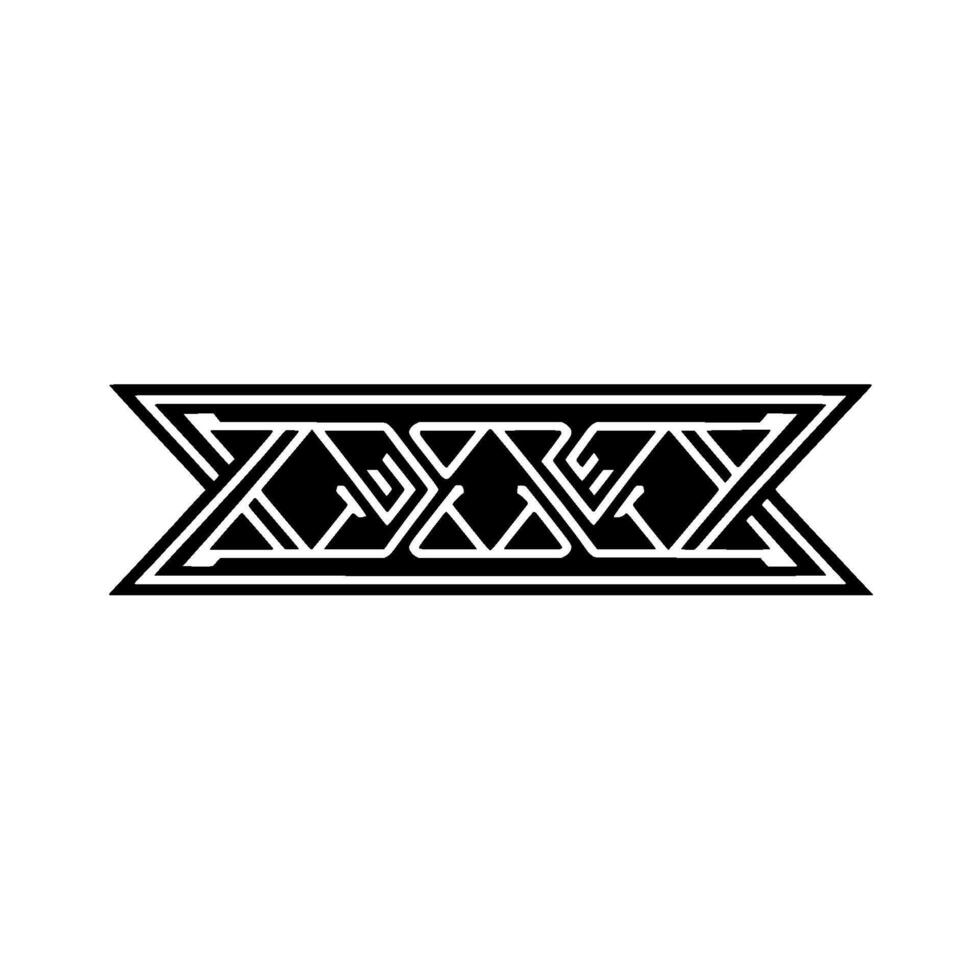 Minimalist Black Geometric Border, Ornament vector