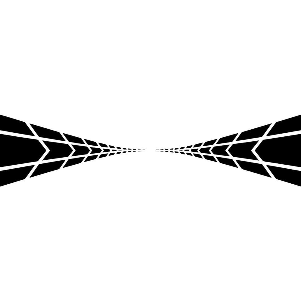 Abstract Perspective Corridor Geometric Black And White vector