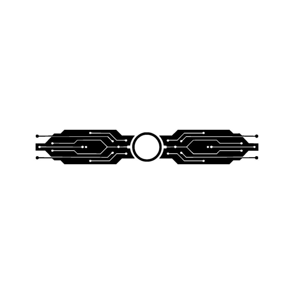 Minimalist Circuit Board, Modern Tech Background, White Space vector