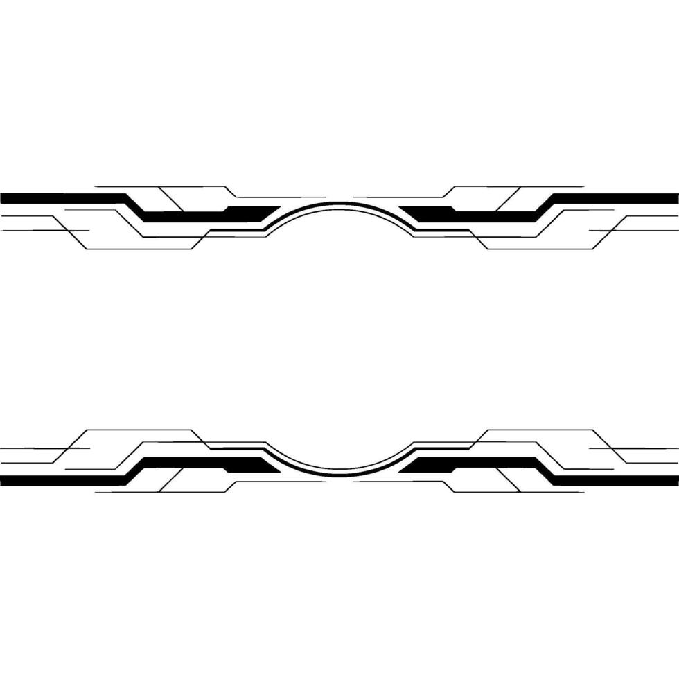 Abstract Tech Black Lines On White Background vector