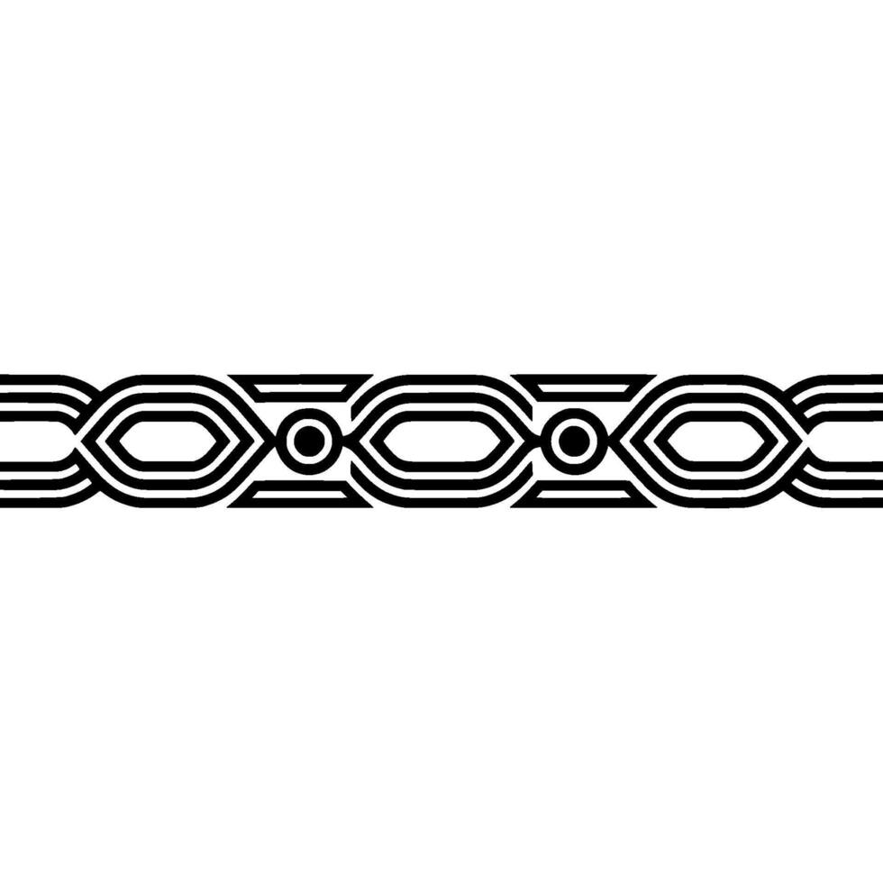 Geometric Black Border Element On White, Abstract vector