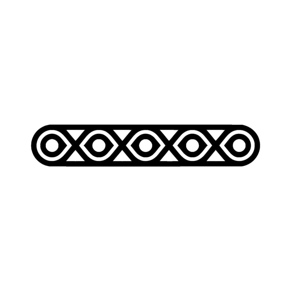 Modern Minimalist Pattern Element Eyeshaped Black On White vector