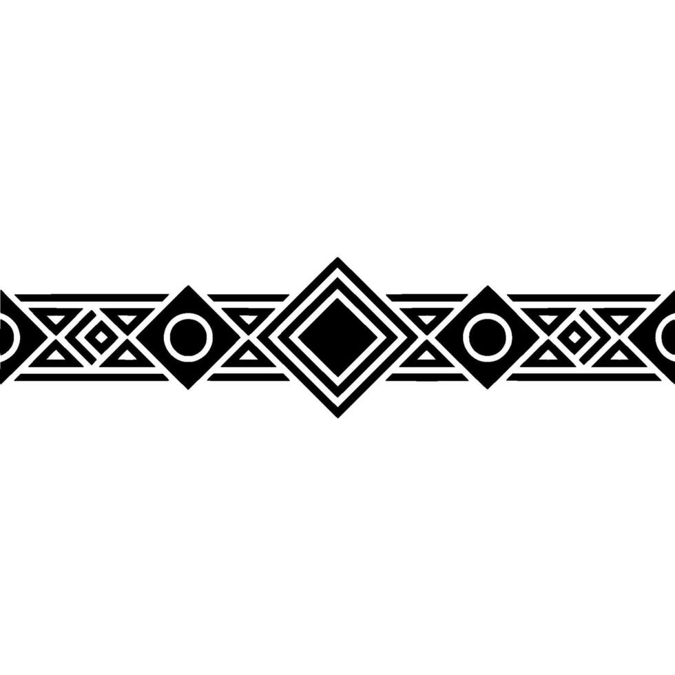 Geometric Black Border, Minimalist Pattern On White Background vector