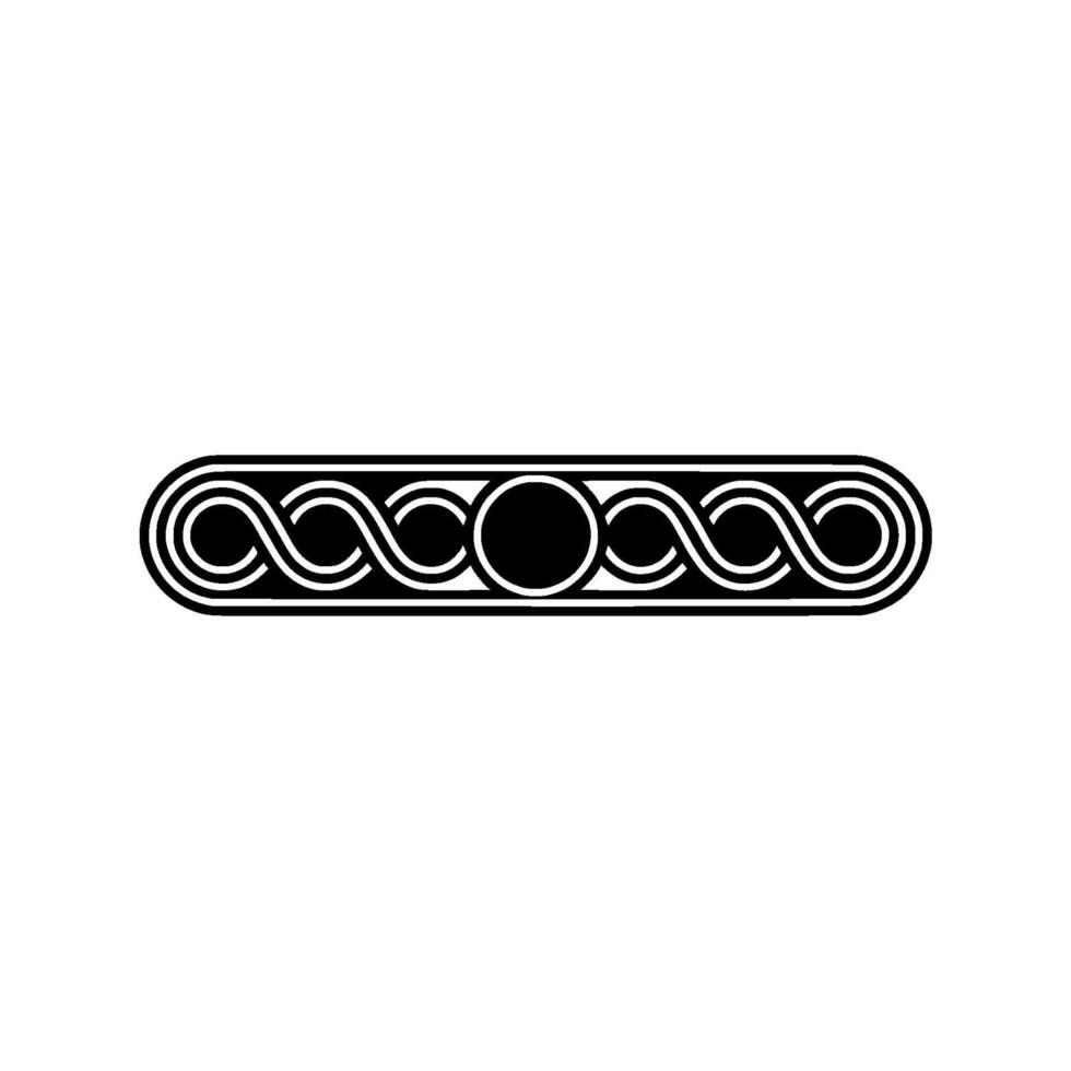 Geometric Celtic Knot Pattern In Minimalist Black White vector