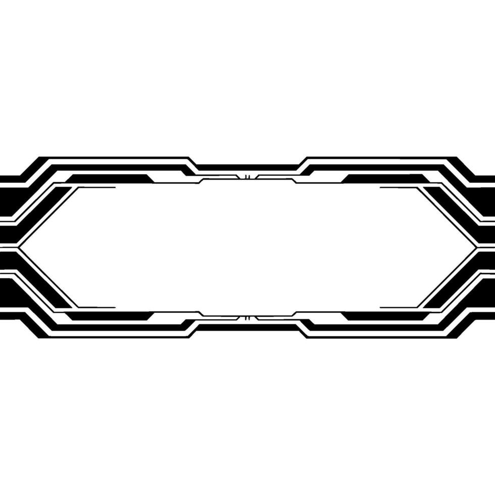 Futuristic Interface Frame On White, Digital, Modern Tech Aesthetics vector