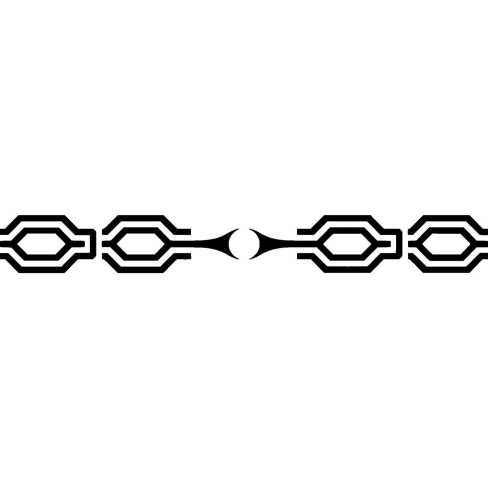 Modern Geometric Chain Pattern, Minimalist Black White vector