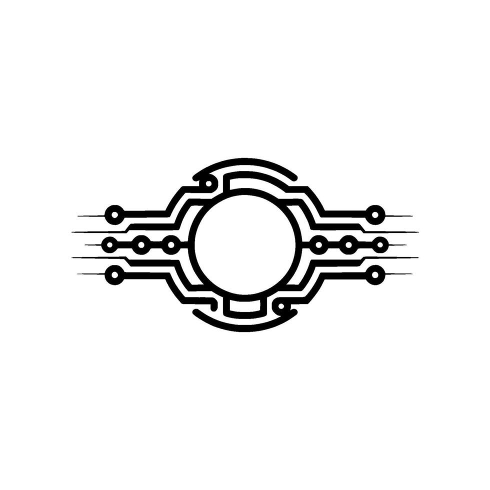 Minimalist Circuit Board Tech, Innovation, Connectivity vector