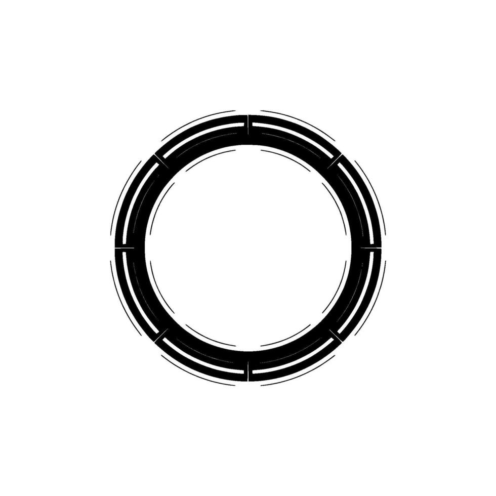 Modern Abstract Circle, Minimalist Black And White vector