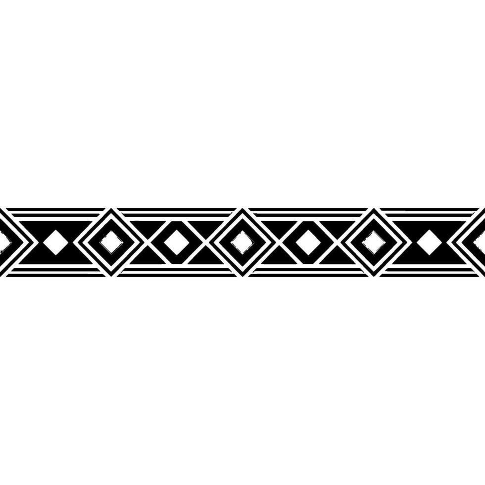 Geometric Black White Border, Minimalist Abstract Pattern, Seamless vector