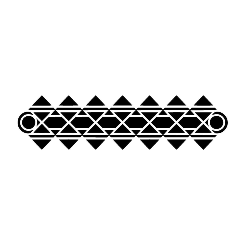 Geometric Pattern Border Black White Minimalist Style vector