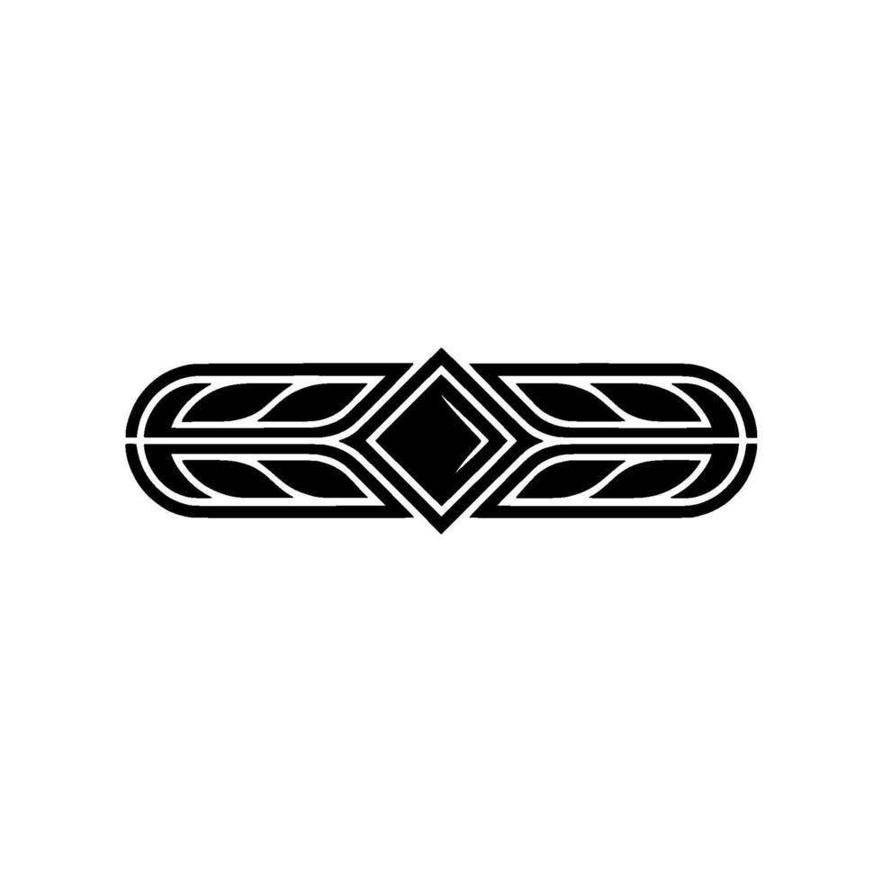 Geometric Black White Decorative Element vector