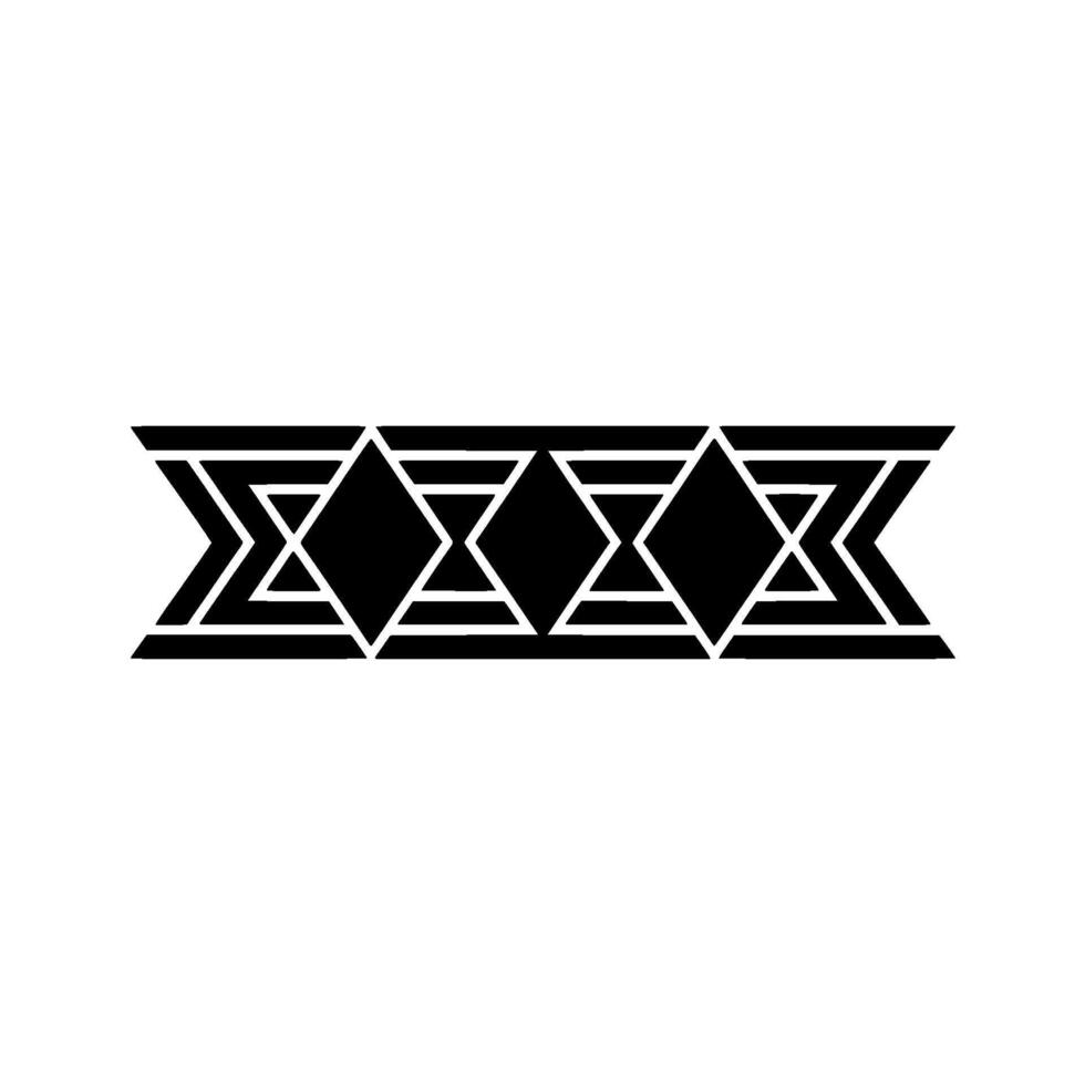 Geometric Black Tribal Pattern, Simple, Ornamental vector