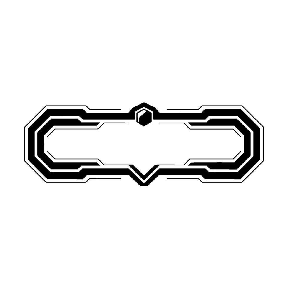 Futuristic Hud Interface Element, Minimalist Tech, Illustration vector