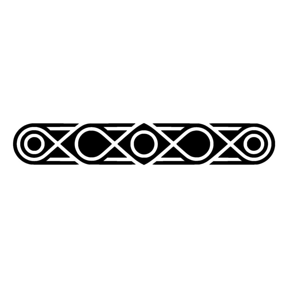 Geometric Ornament In Black White Repeating Pattern vector