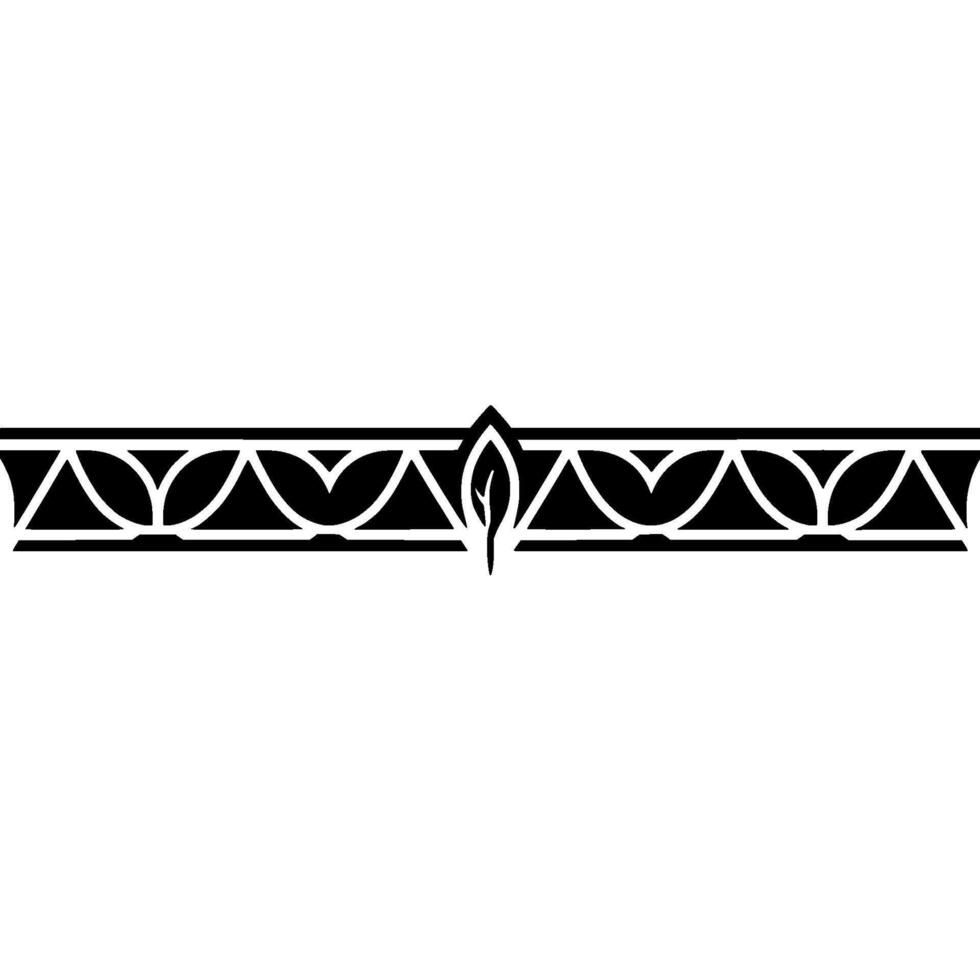 Ornamental Black Border With Leaf Motif Illustration vector
