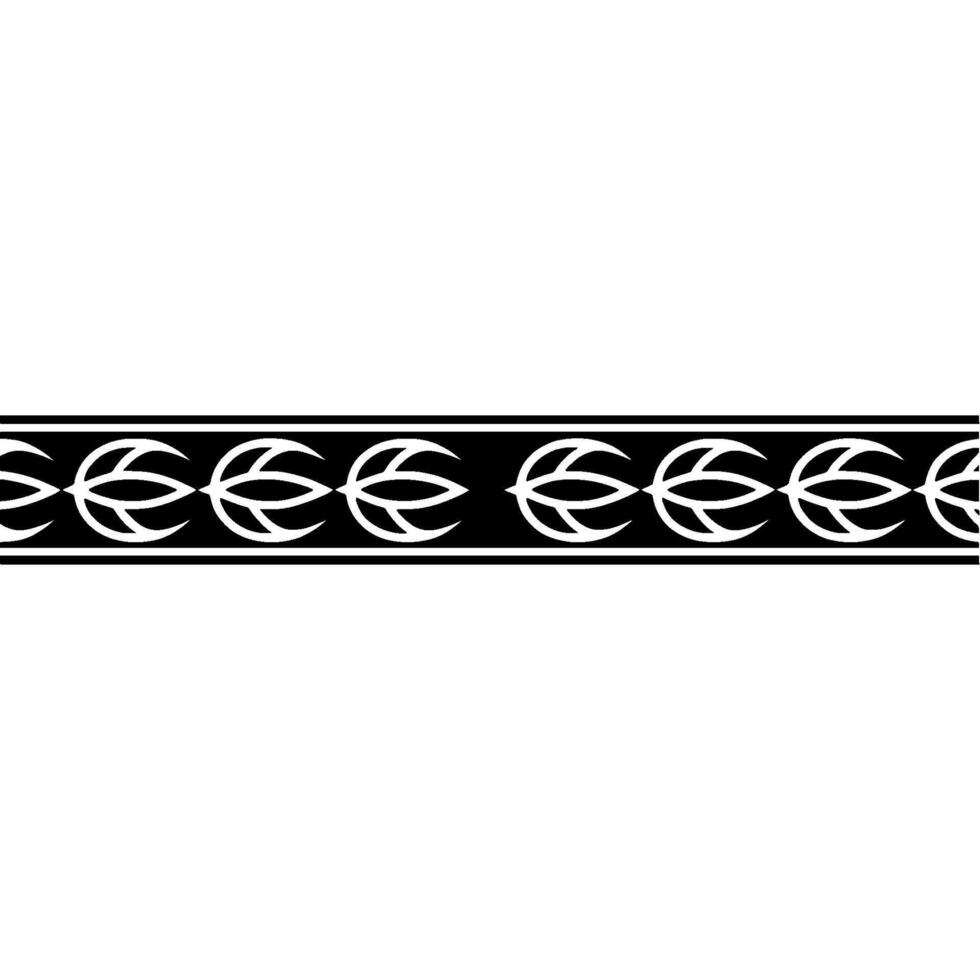 Minimalist Geometric Border With Floral Elements vector