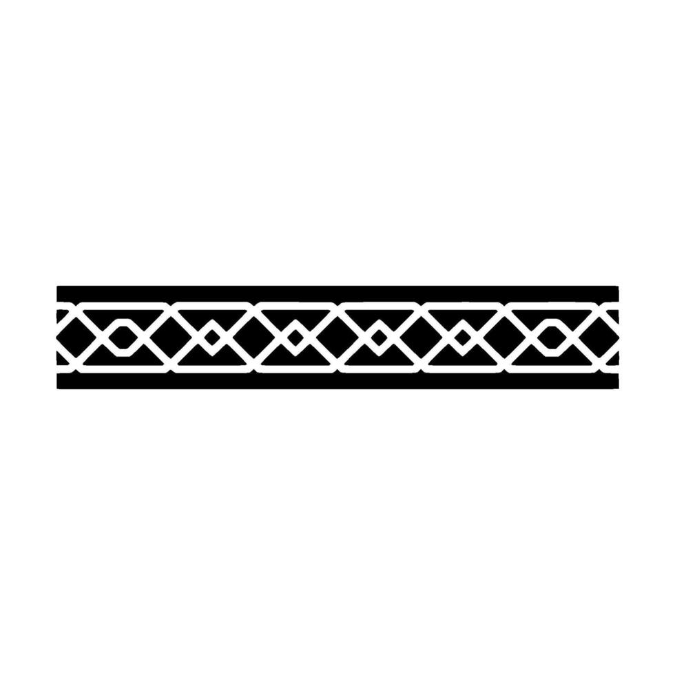 Geometric Border In Black White, Decorative Edge, Simple vector