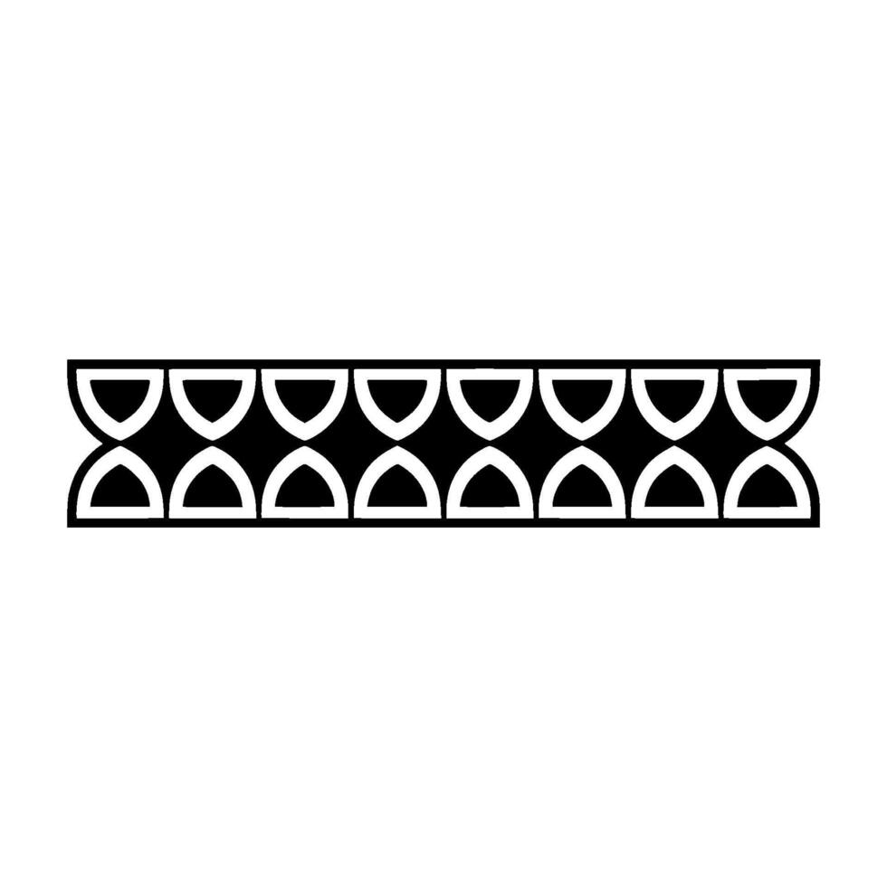 Geometric Black White Repeating Pattern On White Background vector