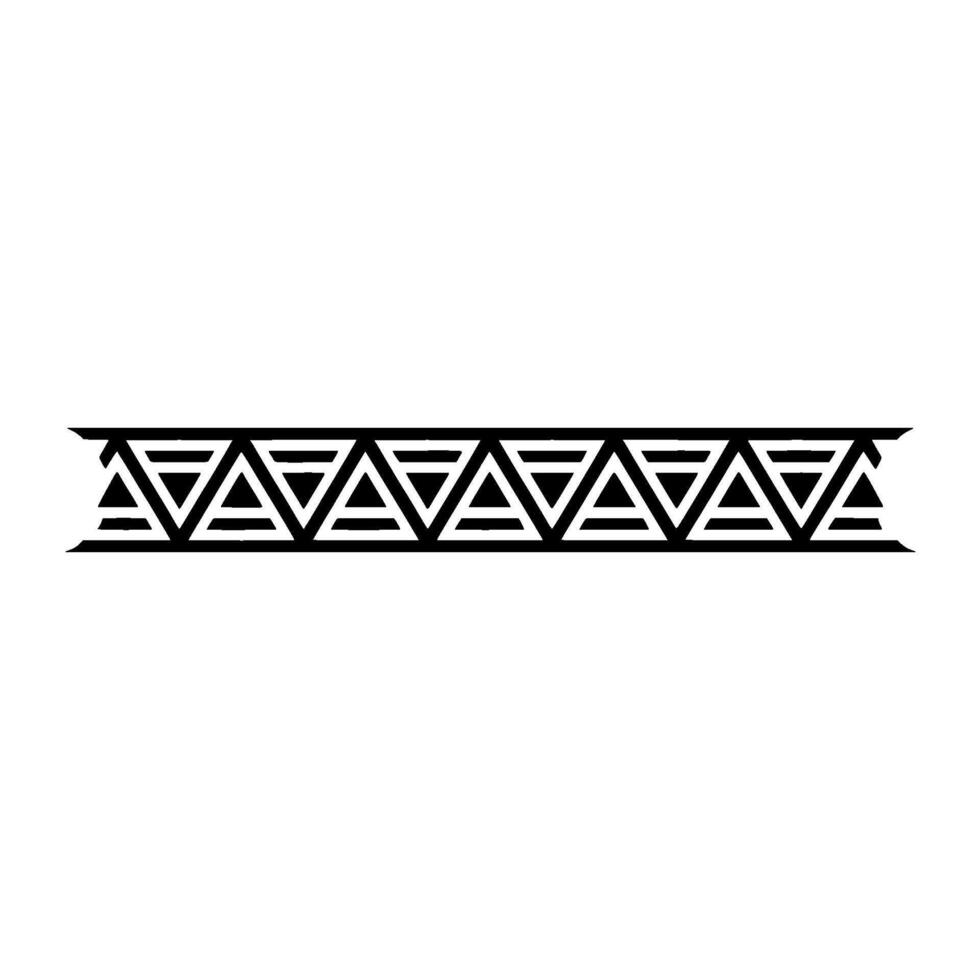 Geometric Border, Minimalist Triangle Pattern In Black vector