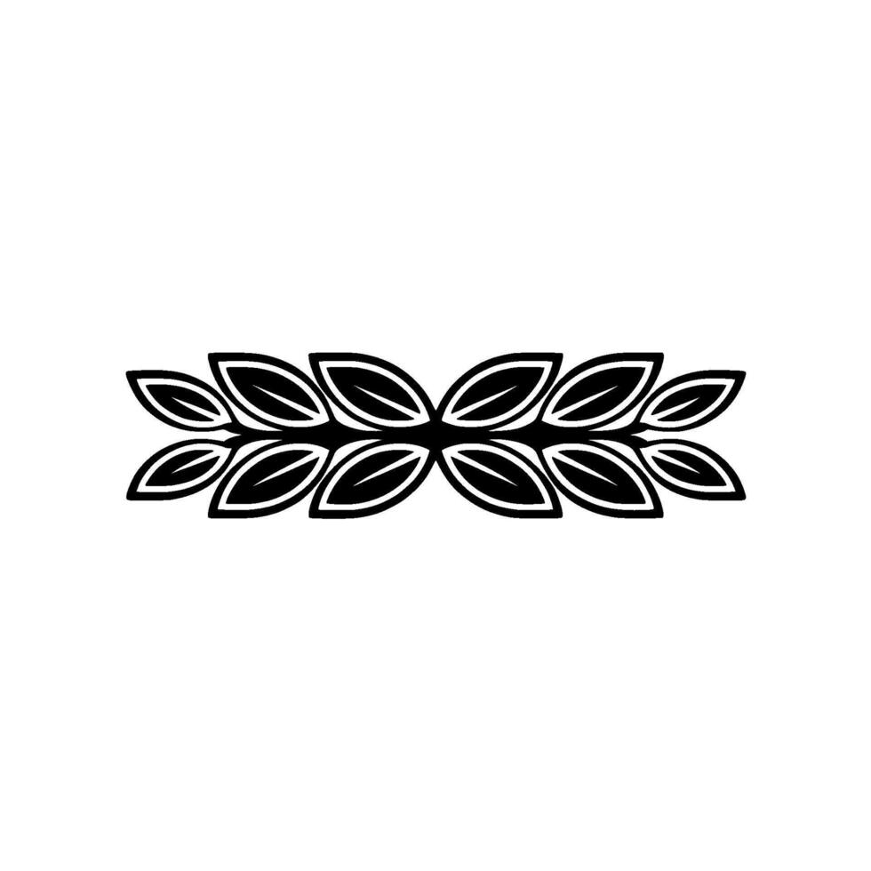 Minimalist Laurel Wreath On White, Decorative Element vector