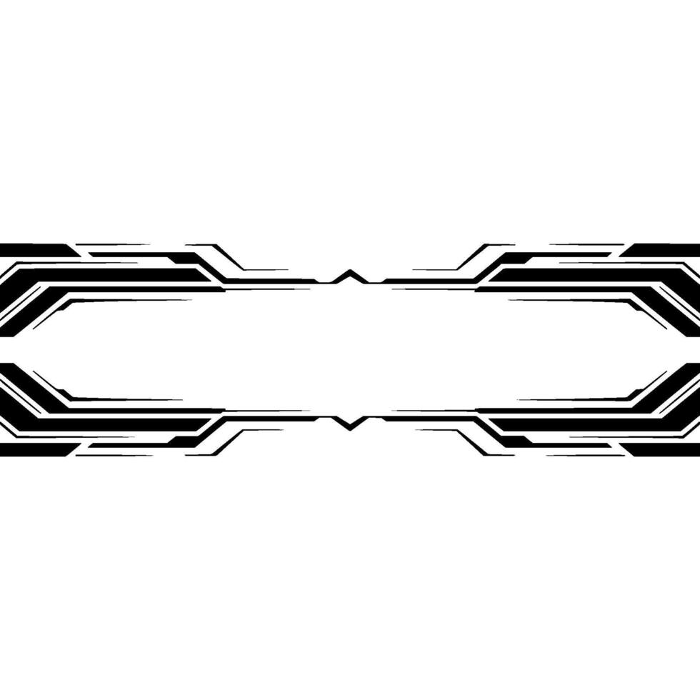 Futuristic Interface Element Black And White Tech vector