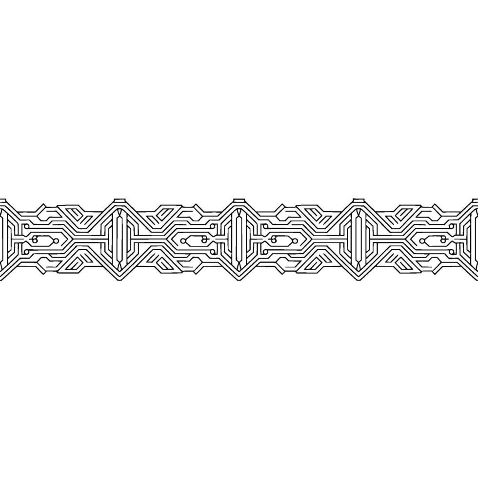 Geometric Circuit Board Border Minimalist Tech vector