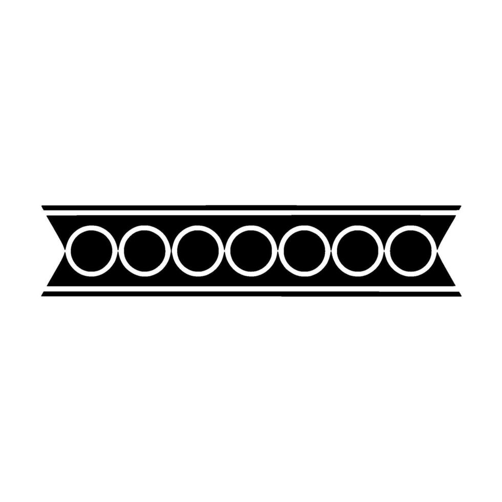 Abstract Ribbon With Circles Modern Geometric Element vector