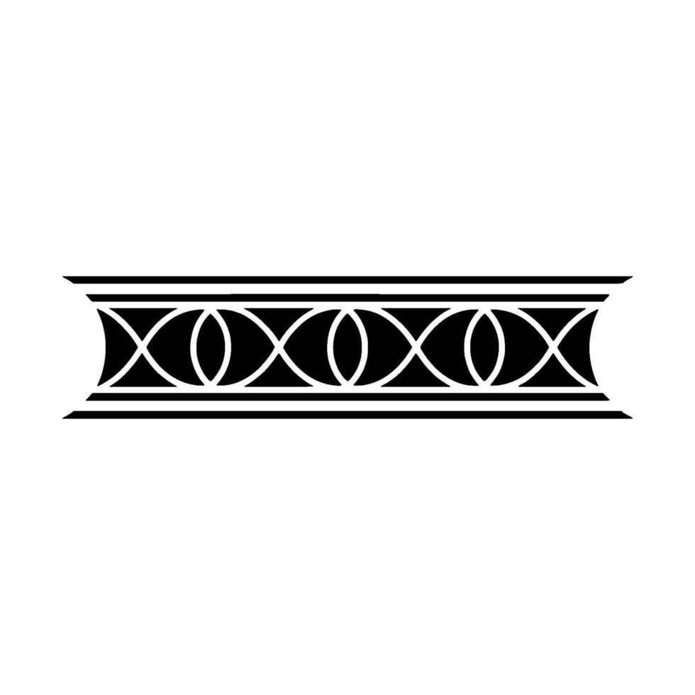Geometric Border Element Monochromatic, Decorative Accent vector