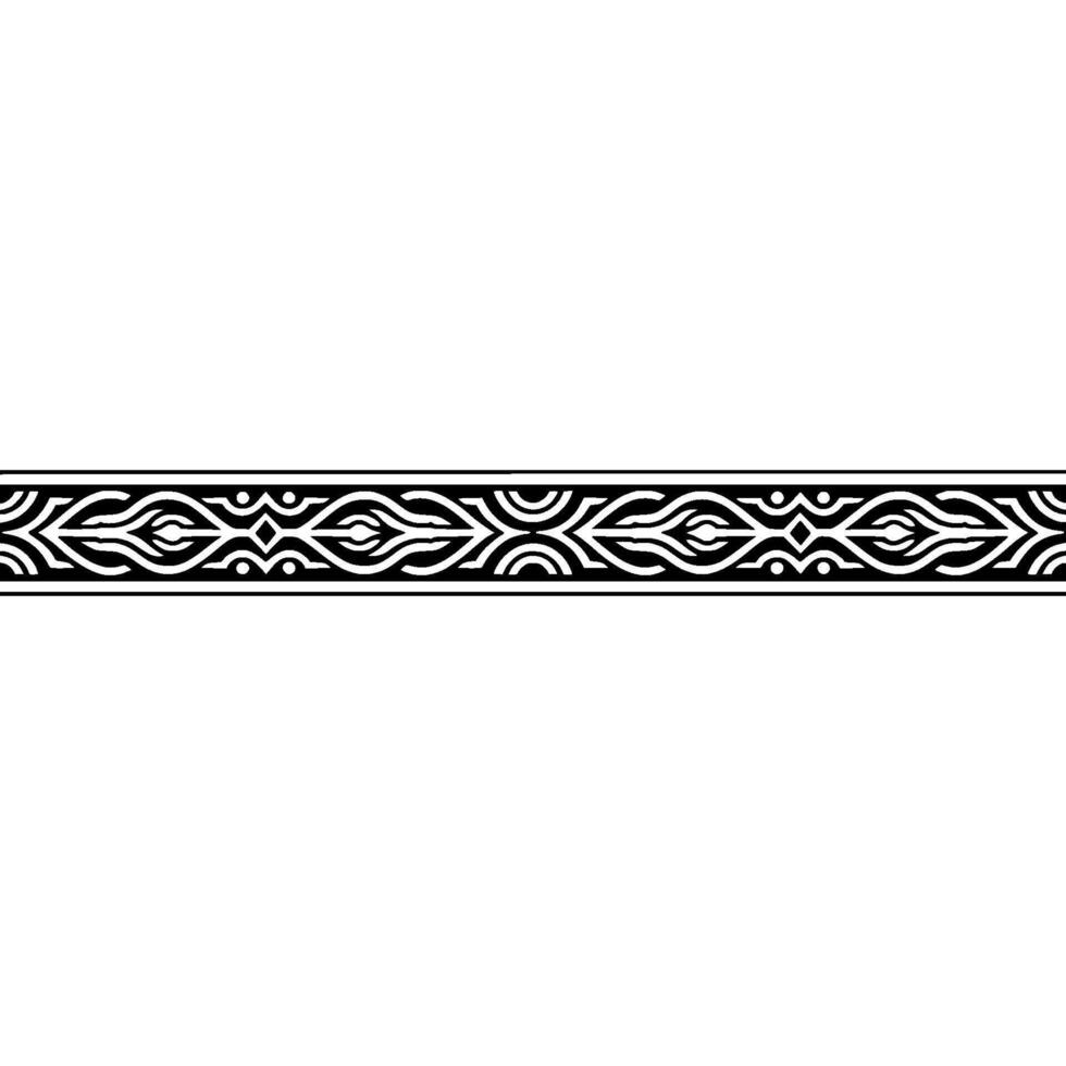 Geometric Border, Black And White, Minimalist, Decorative Element vector
