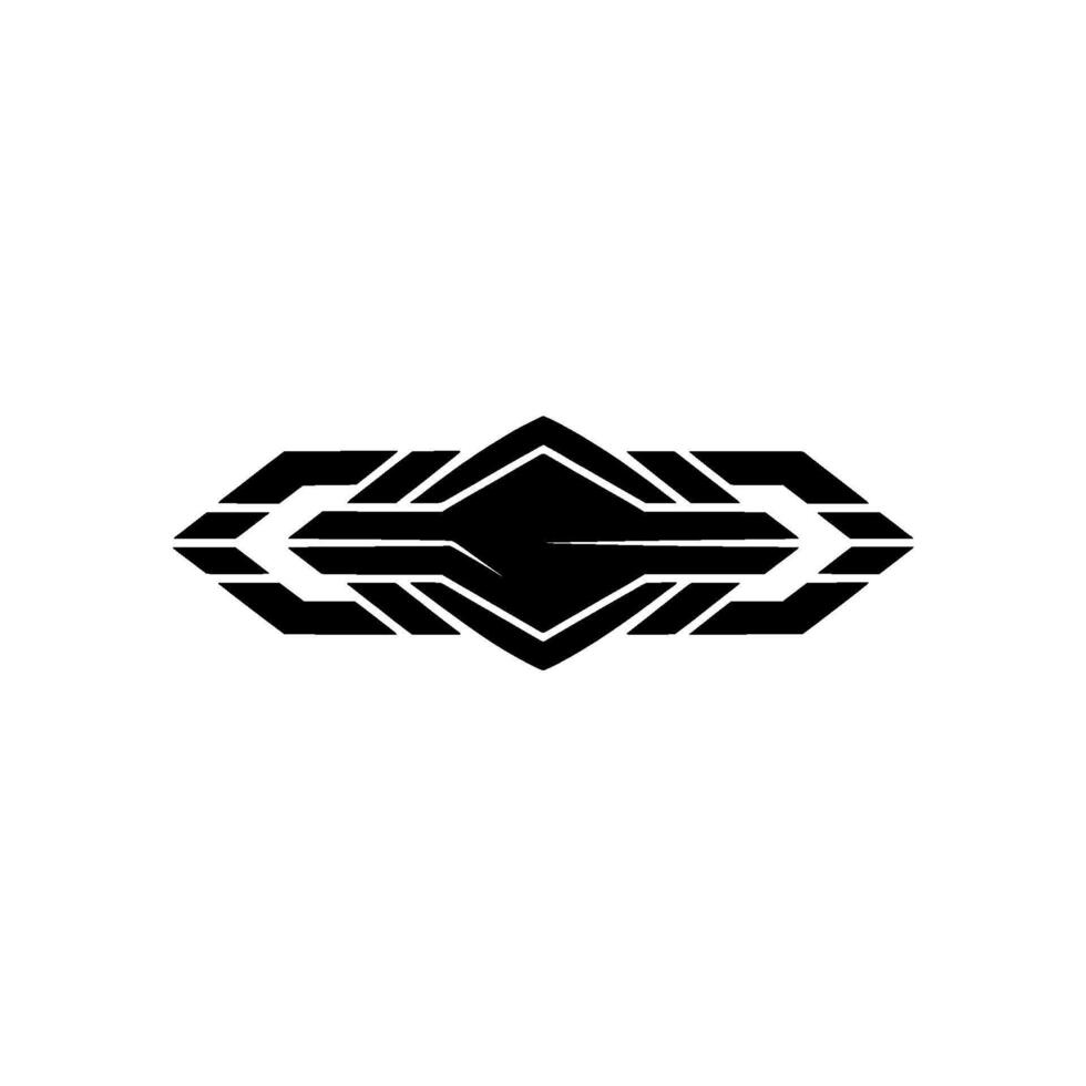 Minimalist Geometric Badge Black And White Emblem vector